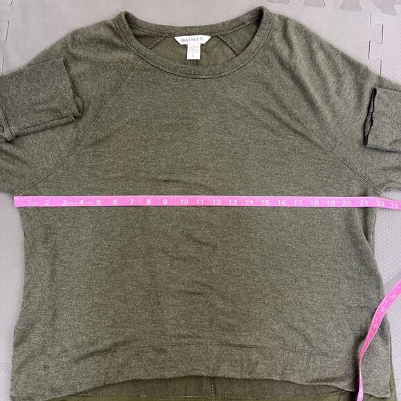 Athleta Shirt Women’s Size Lg Dark Green Long Sleeve Athleisure Top Super Soft - Picture 8 of 12